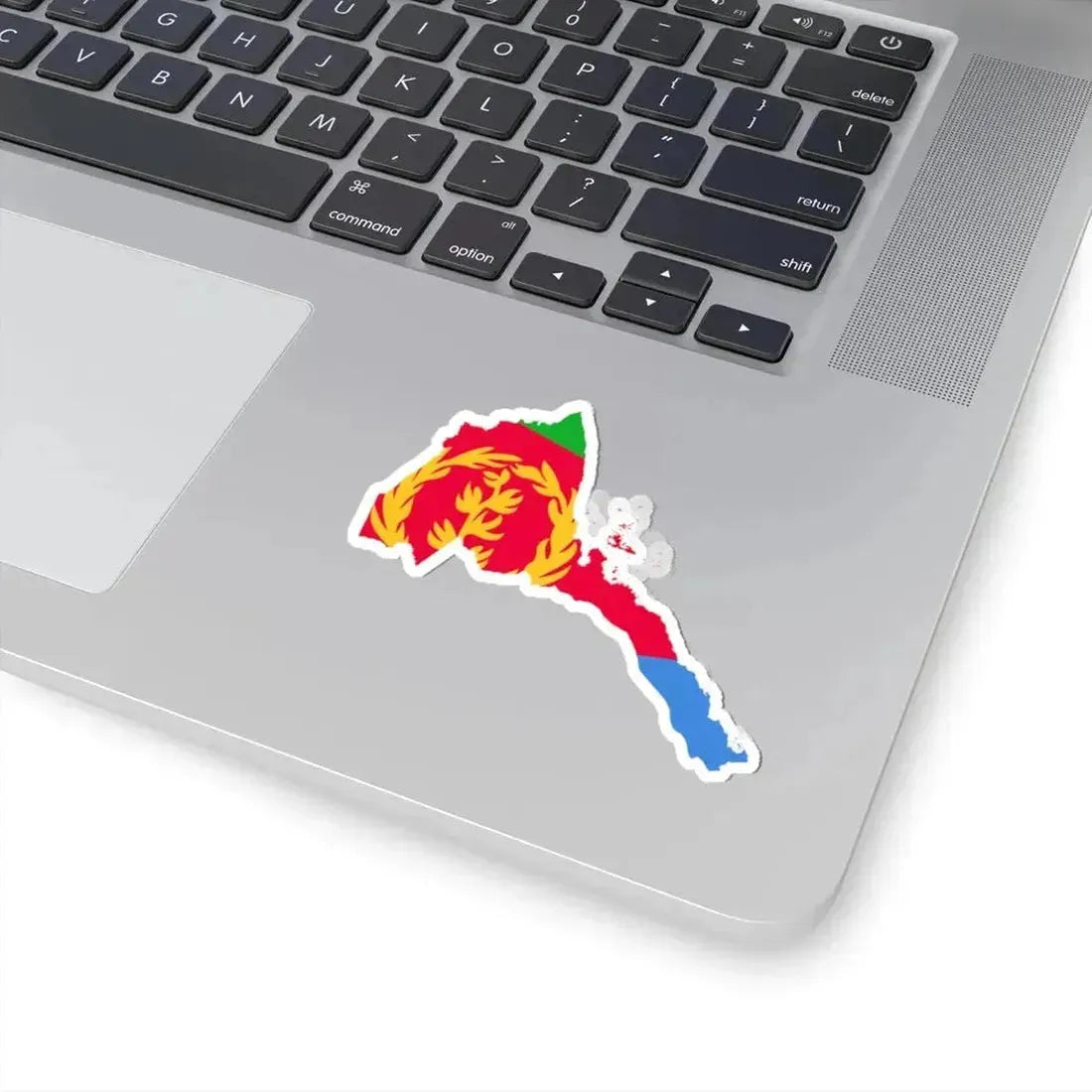 Flag-map of Eritrea (Eritrea) STICKER Vinyl Kiss-Cut Decal - The Sticker Space
