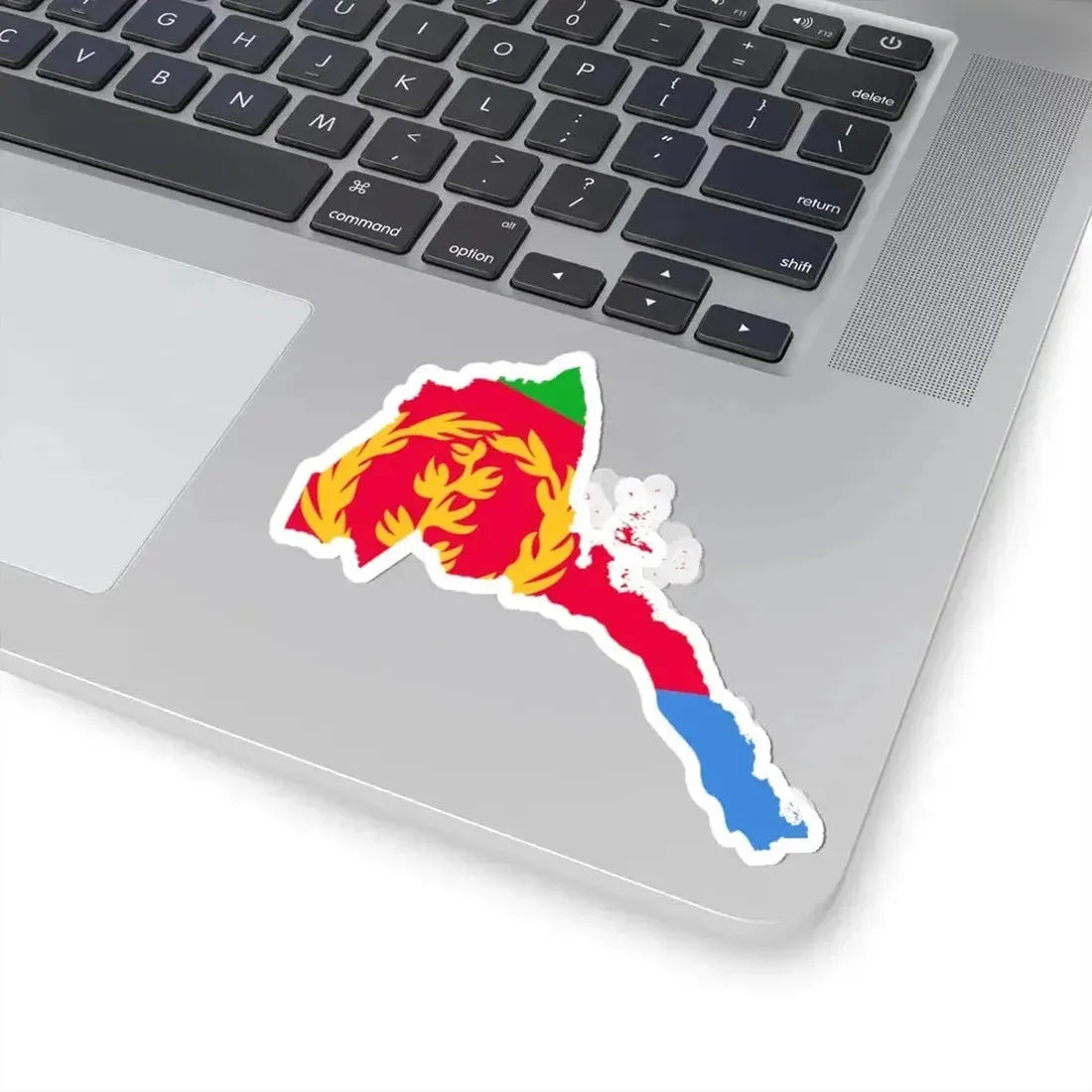 Flag-map of Eritrea (Eritrea) STICKER Vinyl Kiss-Cut Decal - The Sticker Space