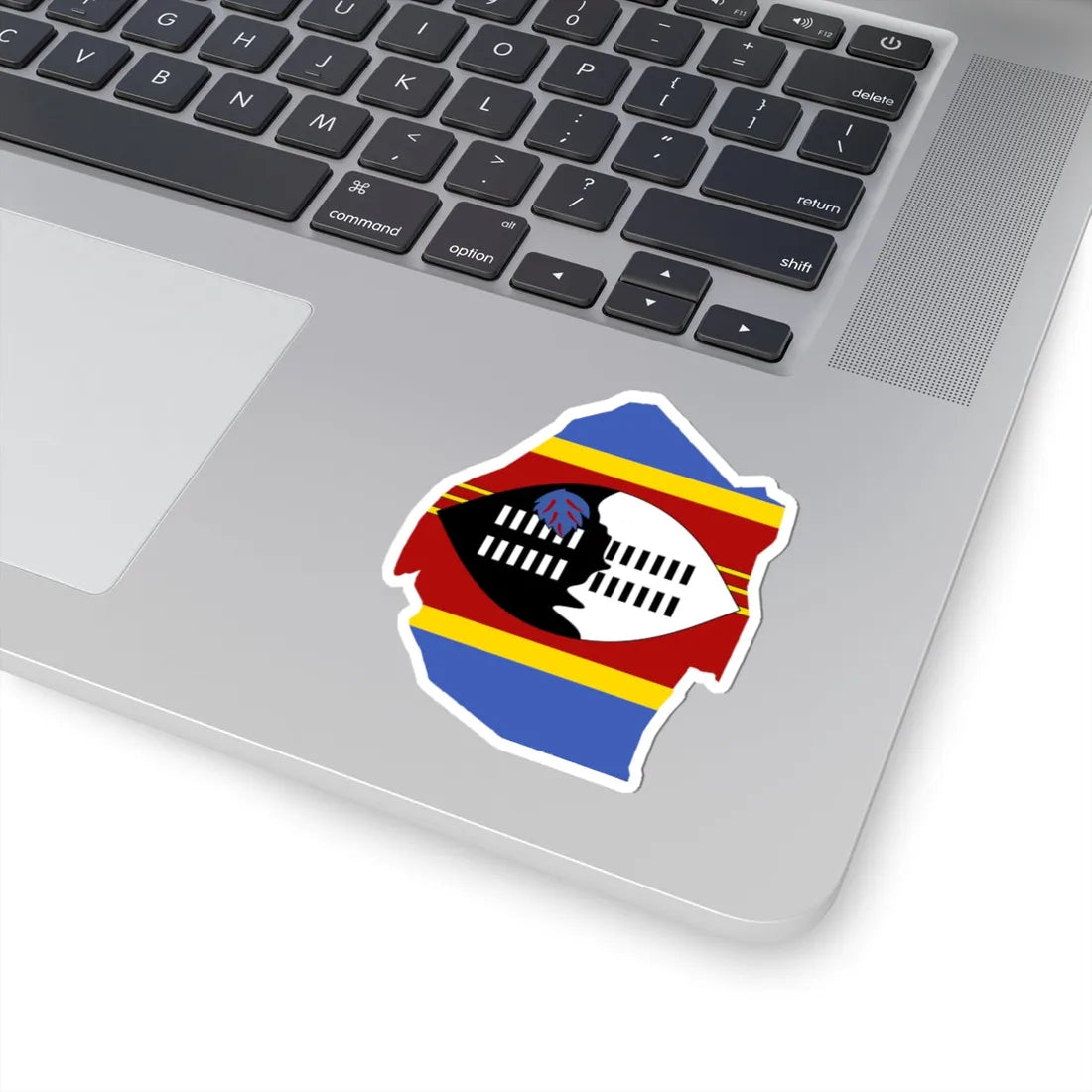 Flag map of Eswatini (Eswatini) STICKER Vinyl Kiss-Cut Decal - The Sticker Space
