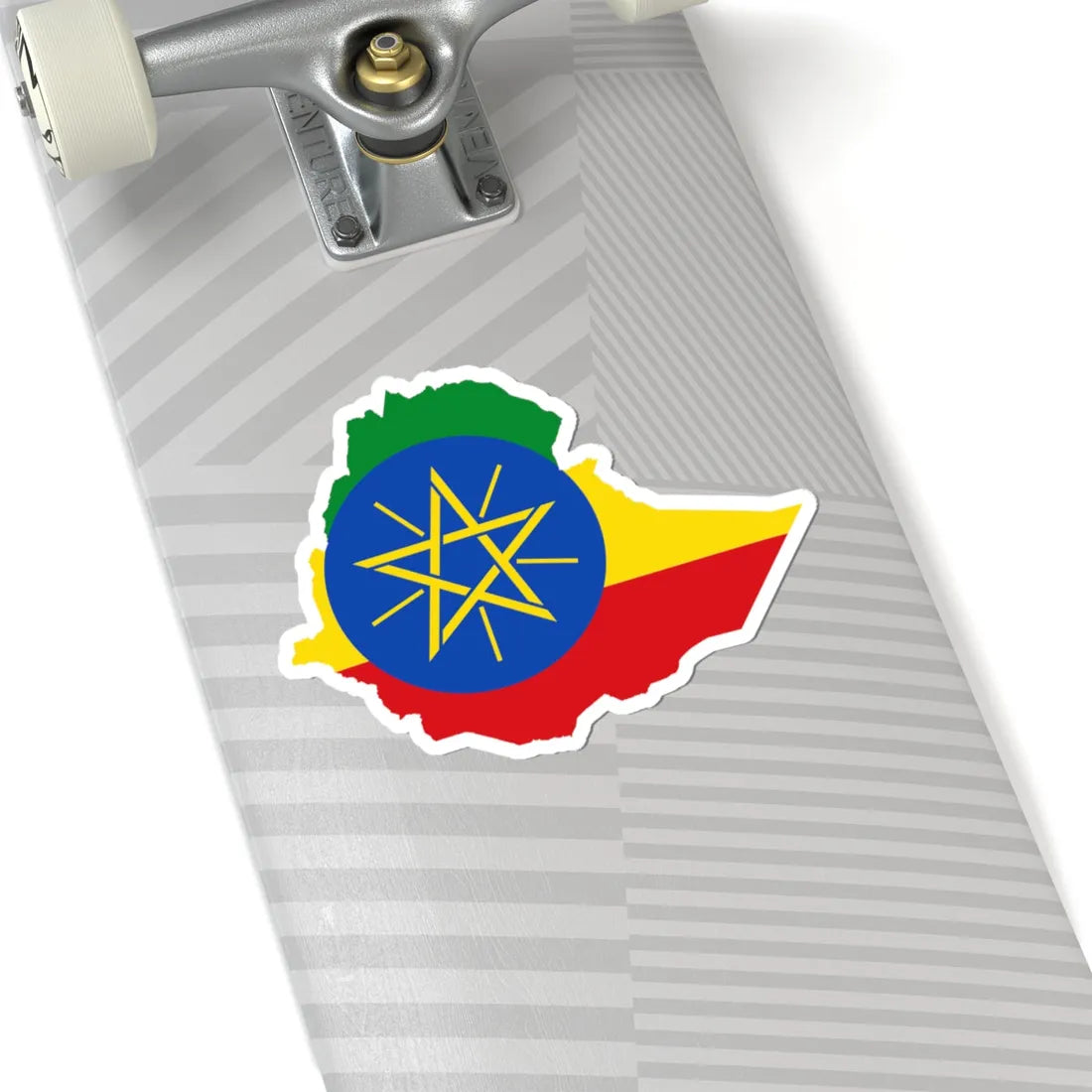 Flag map of Ethiopia (Ethiopia) STICKER Vinyl Kiss-Cut Decal - The Sticker Space