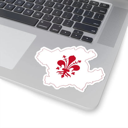 Flag map of Florence (Italy) STICKER Vinyl Kiss-Cut Decal - The Sticker Space
