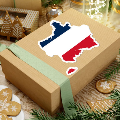 Flag map of France (France) STICKER Vinyl Kiss-Cut Decal - The Sticker Space