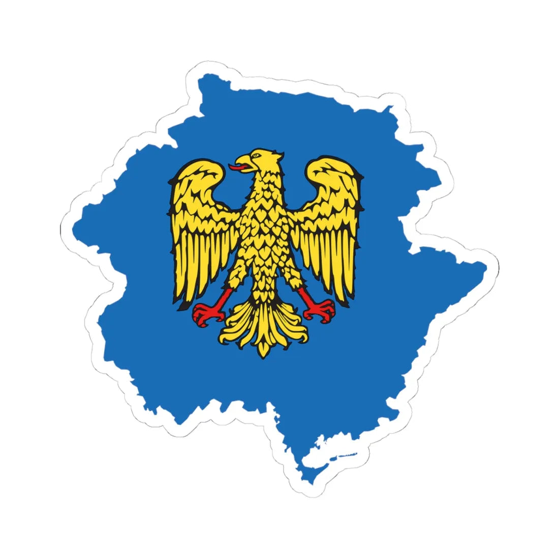 Flag map of Friuli (Italy) STICKER Vinyl Kiss-Cut Decal 4 Inch White - The Sticker Space