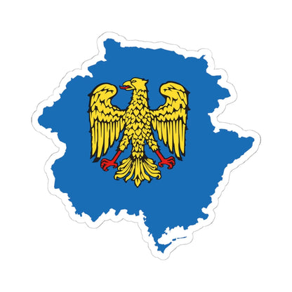 Flag map of Friuli (Italy) STICKER Vinyl Kiss-Cut Decal 6 Inch White - The Sticker Space