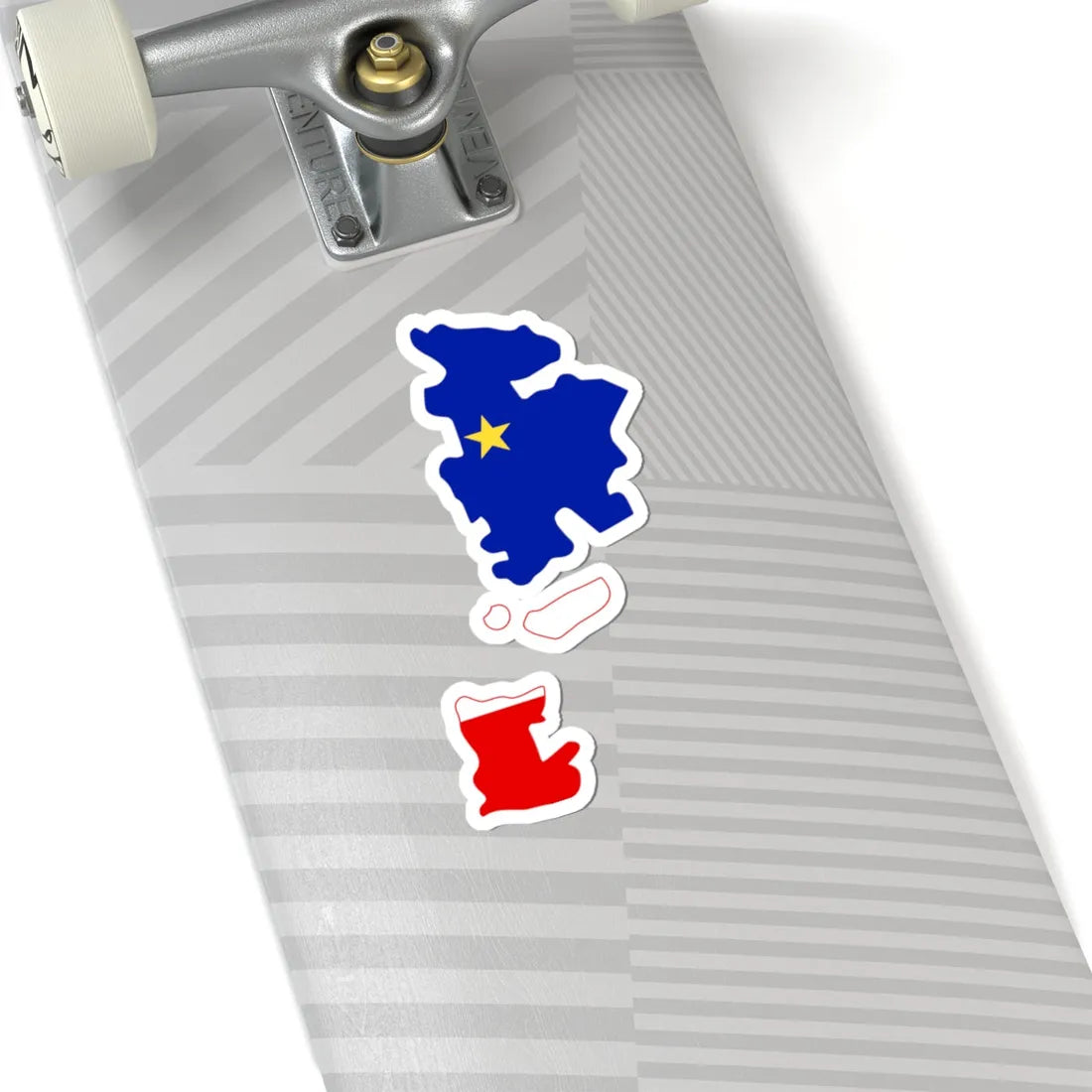 Flag-map of Gagauzia (Moldova) STICKER Vinyl Kiss-Cut Decal - The Sticker Space