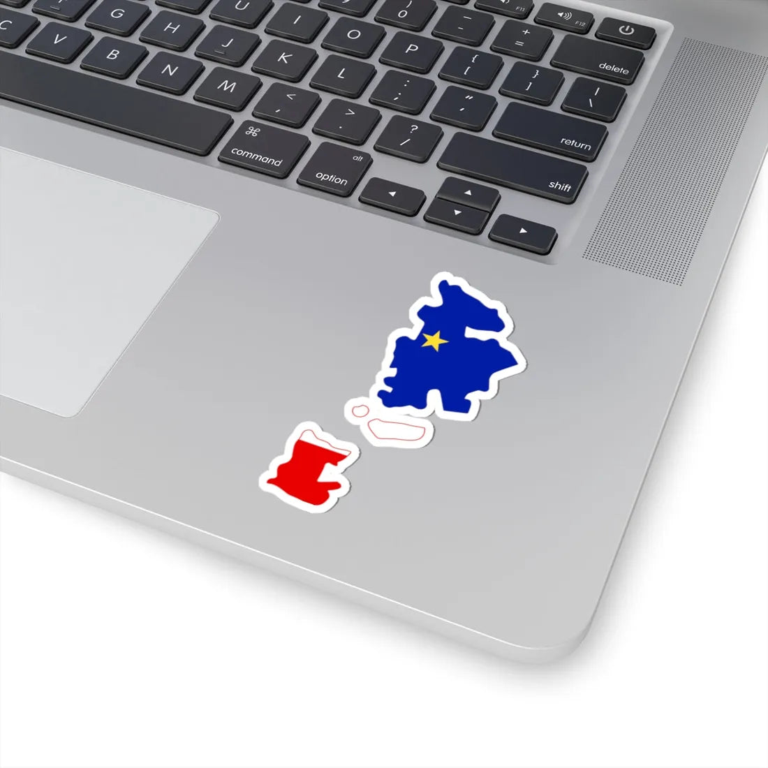 Flag-map of Gagauzia (Moldova) STICKER Vinyl Kiss-Cut Decal - The Sticker Space