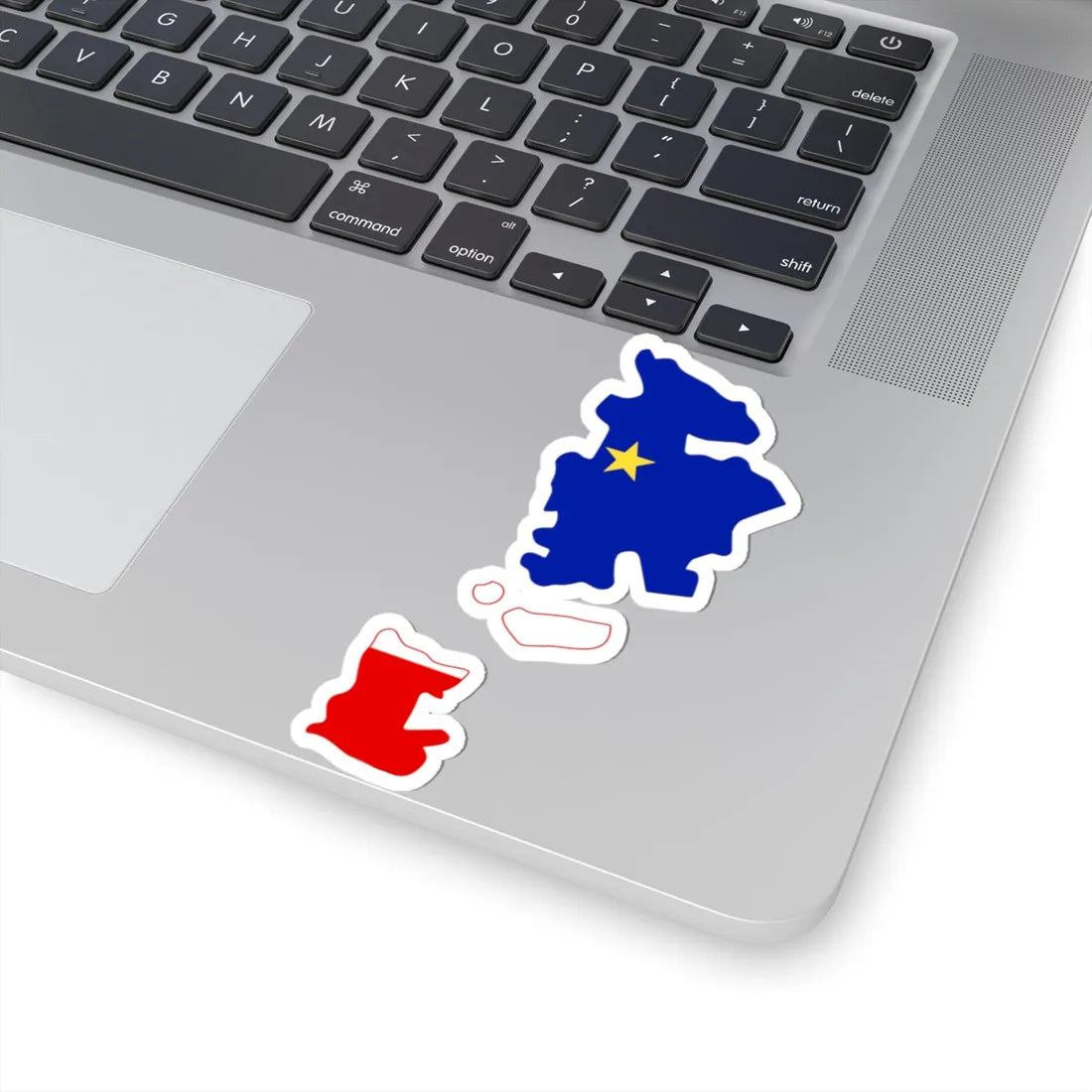 Flag-map of Gagauzia (Moldova) STICKER Vinyl Kiss-Cut Decal - The Sticker Space