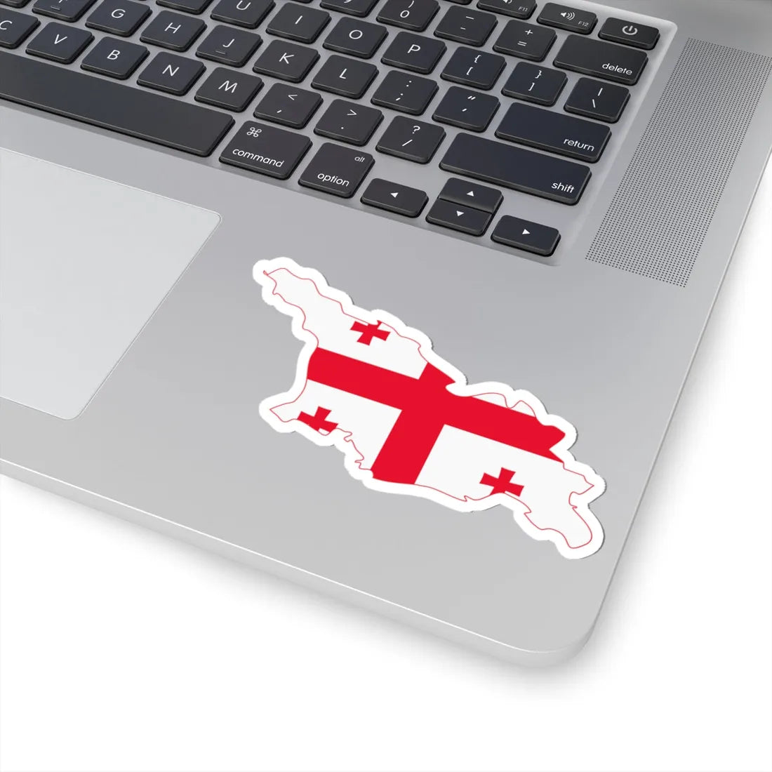 Flag-map of Georgia (Georgia) STICKER Vinyl Kiss-Cut Decal - The Sticker Space