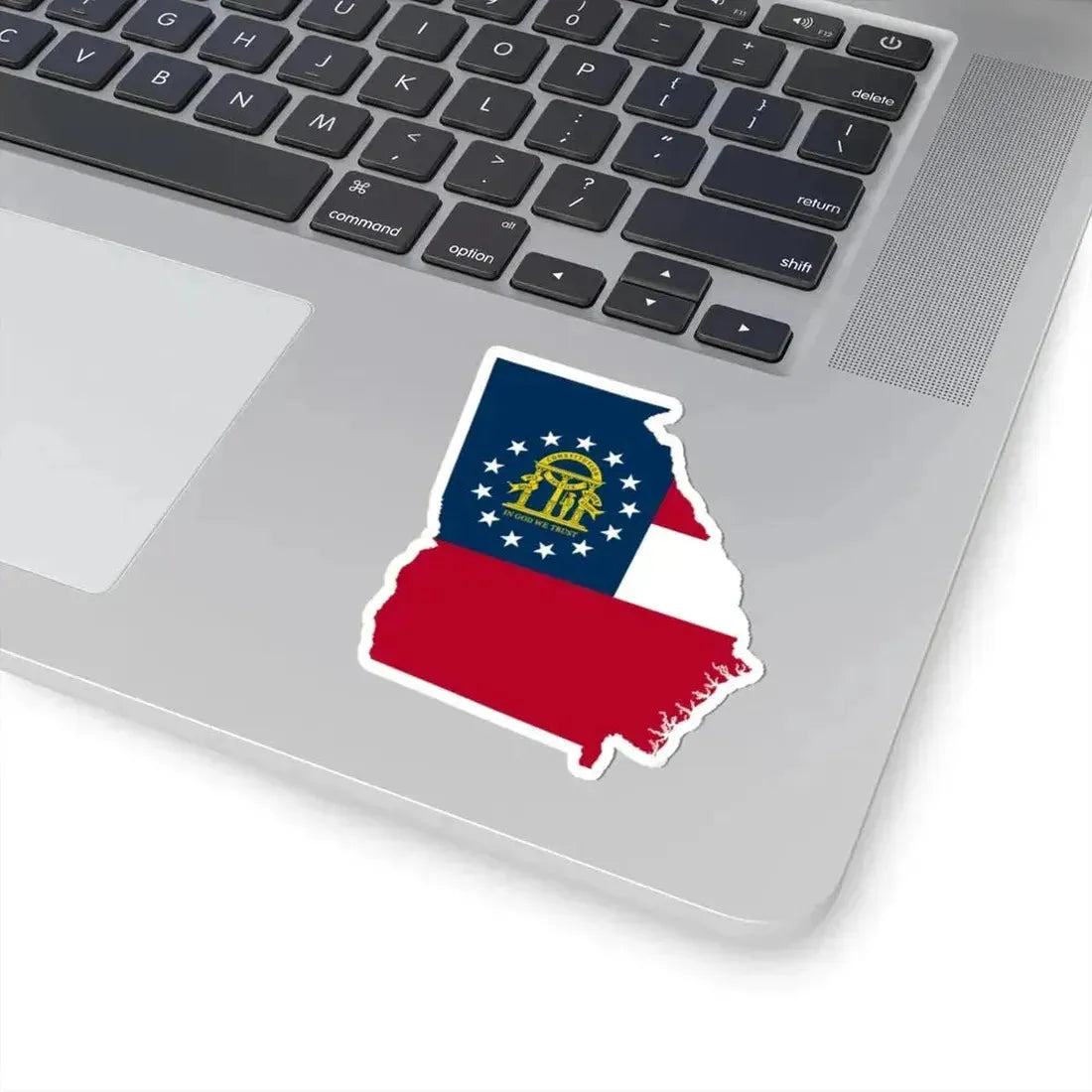 Flag-map of Georgia U.S. state (United States) STICKER Vinyl Kiss-Cut Decal - The Sticker Space