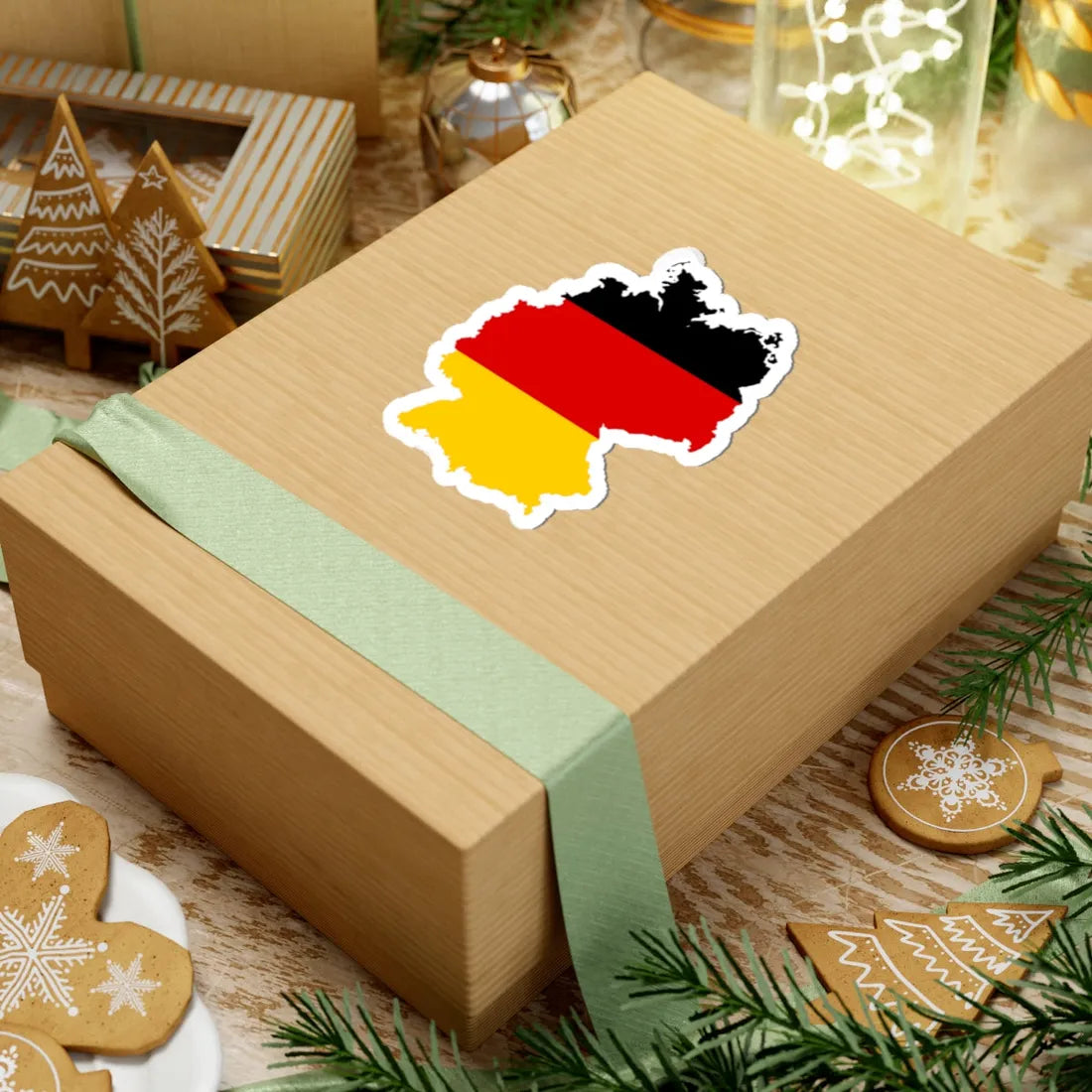 Flag-map of Germany (Germany) STICKER Vinyl Kiss-Cut Decal - The Sticker Space