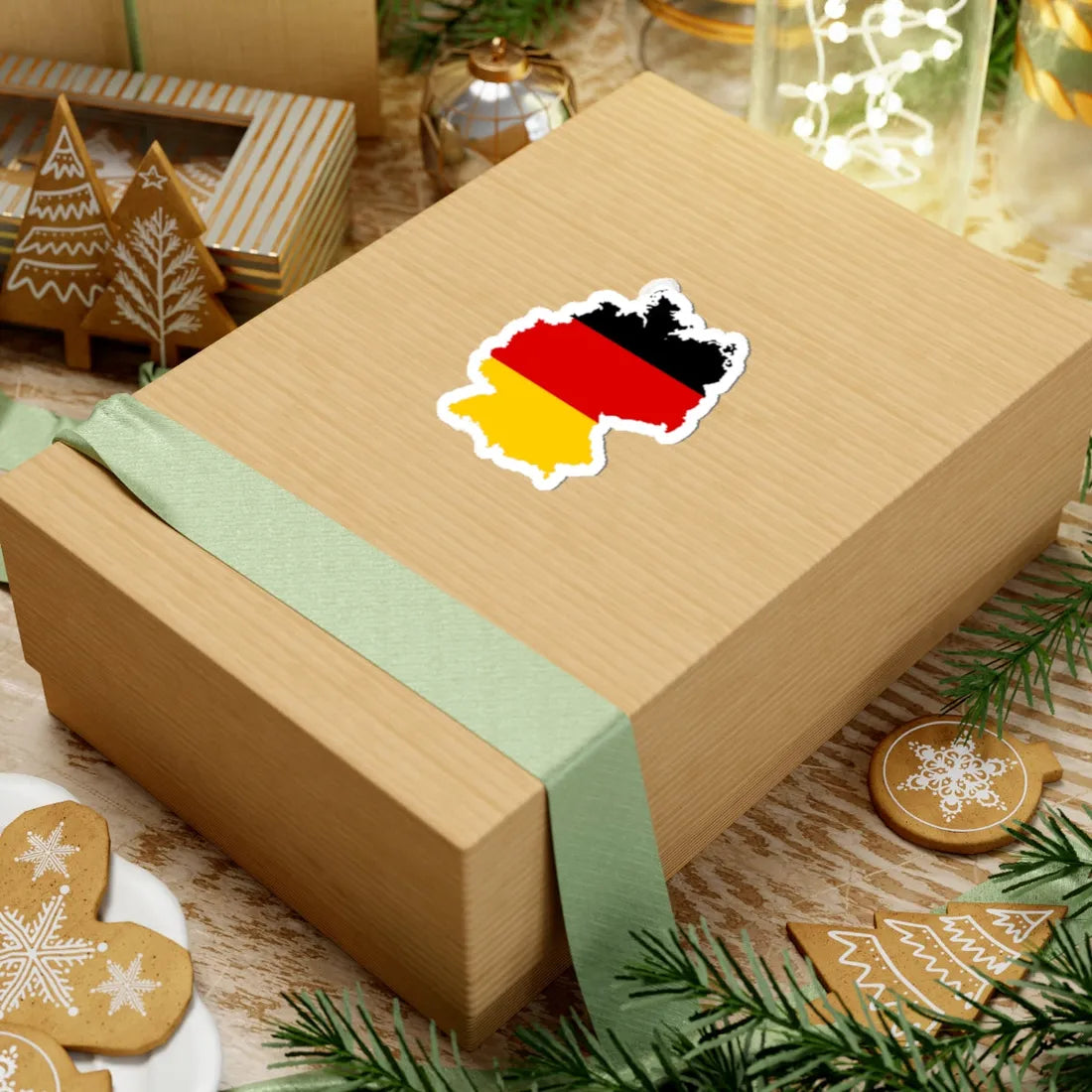 Flag-map of Germany (Germany) STICKER Vinyl Kiss-Cut Decal - The Sticker Space