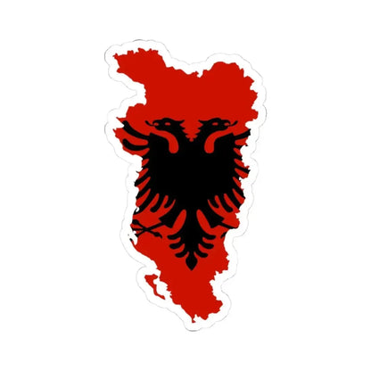 Flag-map of Greater Albania (Albania) STICKER Vinyl Kiss-Cut Decal 3 Inch White - The Sticker Space
