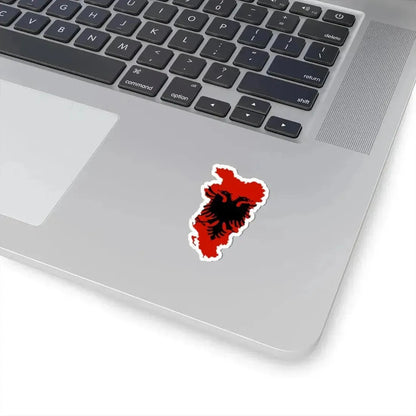 Flag-map of Greater Albania (Albania) STICKER Vinyl Kiss-Cut Decal - The Sticker Space