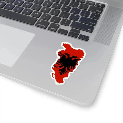 Flag-map of Greater Albania (Albania) STICKER Vinyl Kiss-Cut Decal - The Sticker Space