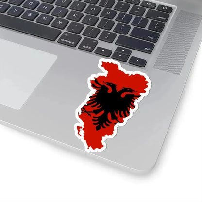 Flag-map of Greater Albania (Albania) STICKER Vinyl Kiss-Cut Decal - The Sticker Space