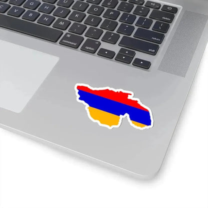 Flag-map of Greater Armenia (Armenia) STICKER Vinyl Kiss-Cut Decal - The Sticker Space