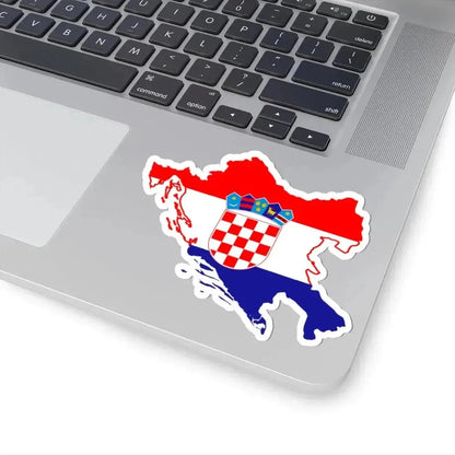 Flag-map of Greater Croatia (Croatia) STICKER Vinyl Kiss-Cut Decal - The Sticker Space