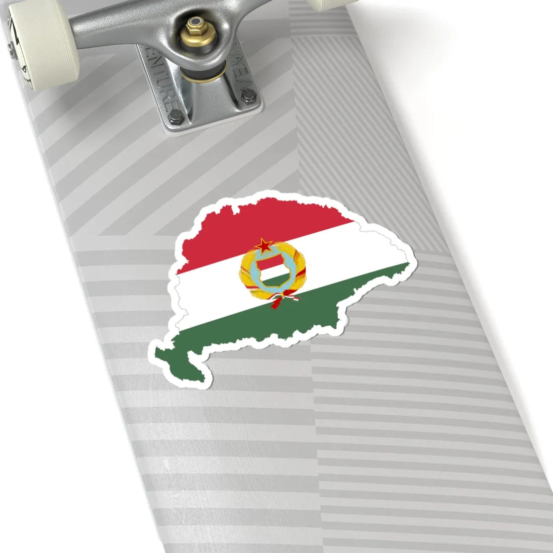 Flag-map of Greater Hungary Kadar coat of arms (Hungary) STICKER Vinyl Kiss-Cut Decal - The Sticker Space
