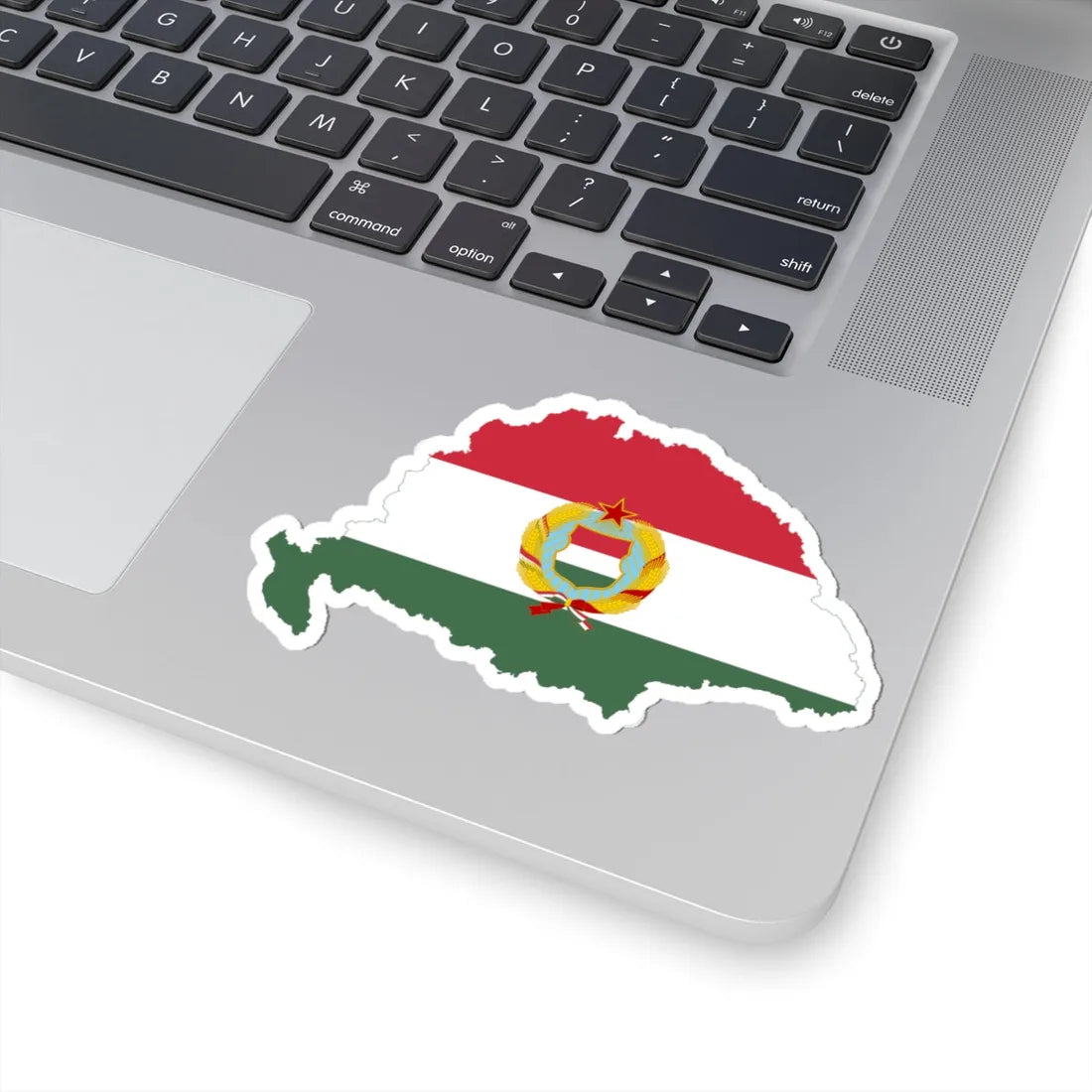 Flag-map of Greater Hungary Kadar coat of arms (Hungary) STICKER Vinyl Kiss-Cut Decal - The Sticker Space