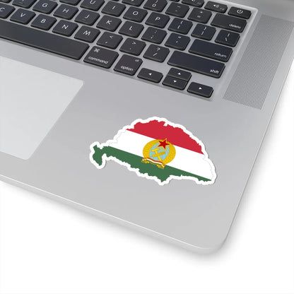 Flag-map of Greater Hungary Rakosi coat of arms (Hungary) STICKER Vinyl Kiss-Cut Decal - The Sticker Space