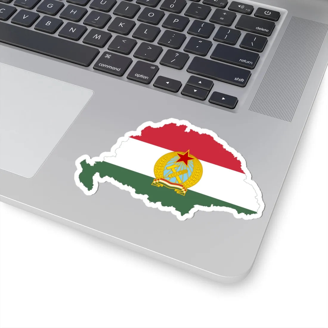 Flag-map of Greater Hungary Rakosi coat of arms (Hungary) STICKER Vinyl Kiss-Cut Decal - The Sticker Space