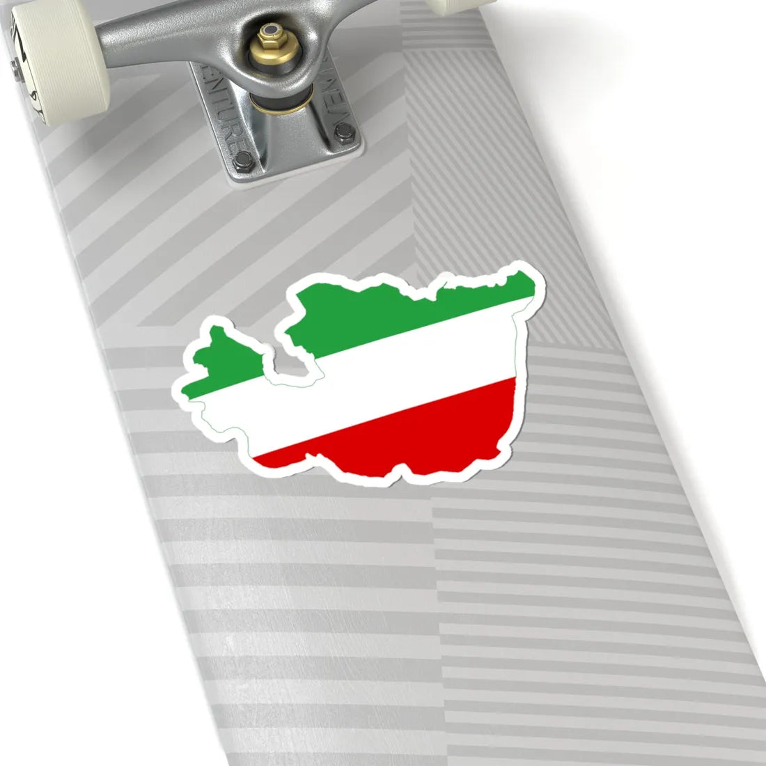 Flag-map of Greater Iran tricolour (Iran) STICKER Vinyl Kiss-Cut Decal - The Sticker Space