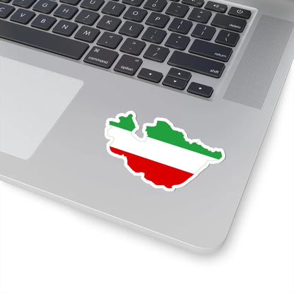 Flag-map of Greater Iran tricolour (Iran) STICKER Vinyl Kiss-Cut Decal - The Sticker Space