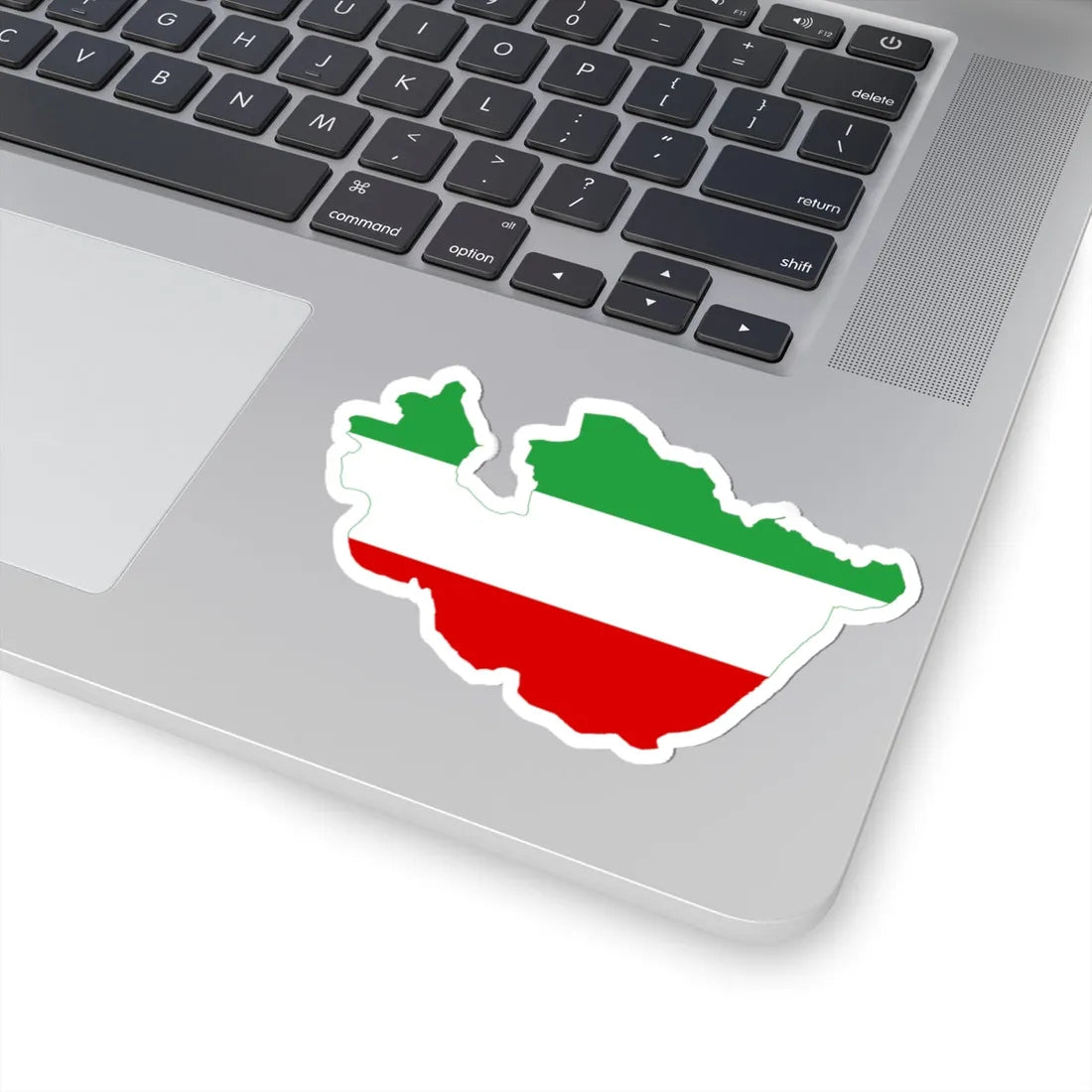 Flag-map of Greater Iran tricolour (Iran) STICKER Vinyl Kiss-Cut Decal - The Sticker Space