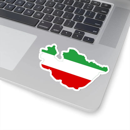 Flag-map of Greater Iran tricolour (Iran) STICKER Vinyl Kiss-Cut Decal - The Sticker Space