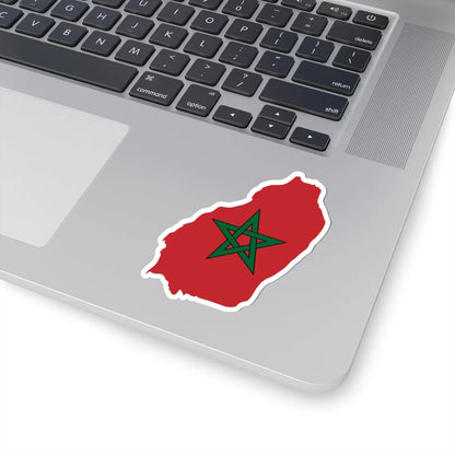 Flag map of Greater Morocco (Morocco) STICKER Vinyl Kiss-Cut Decal - The Sticker Space