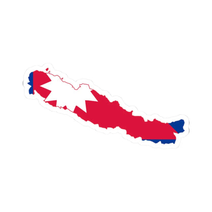 Flag-map of Greater Nepal (Nepal) STICKER Vinyl Kiss-Cut Decal 2 Inch White - The Sticker Space