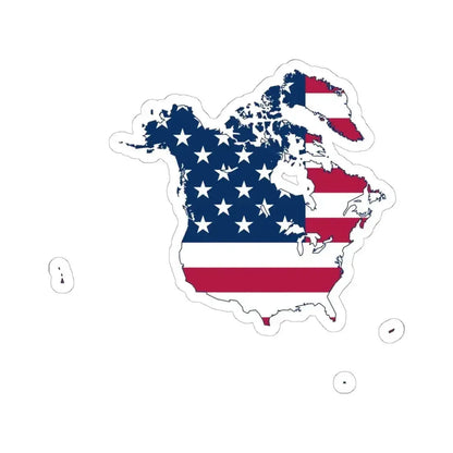 Flag map of Greater Trump United States (Canada) STICKER Vinyl Kiss-Cut Decal 6 Inch White - The Sticker Space