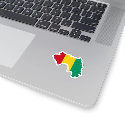 Flag map of Guinea (Guinea) STICKER Vinyl Kiss-Cut Decal - The Sticker Space