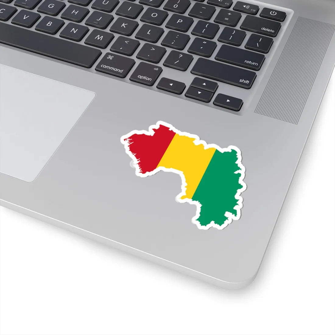 Flag map of Guinea (Guinea) STICKER Vinyl Kiss-Cut Decal - The Sticker Space