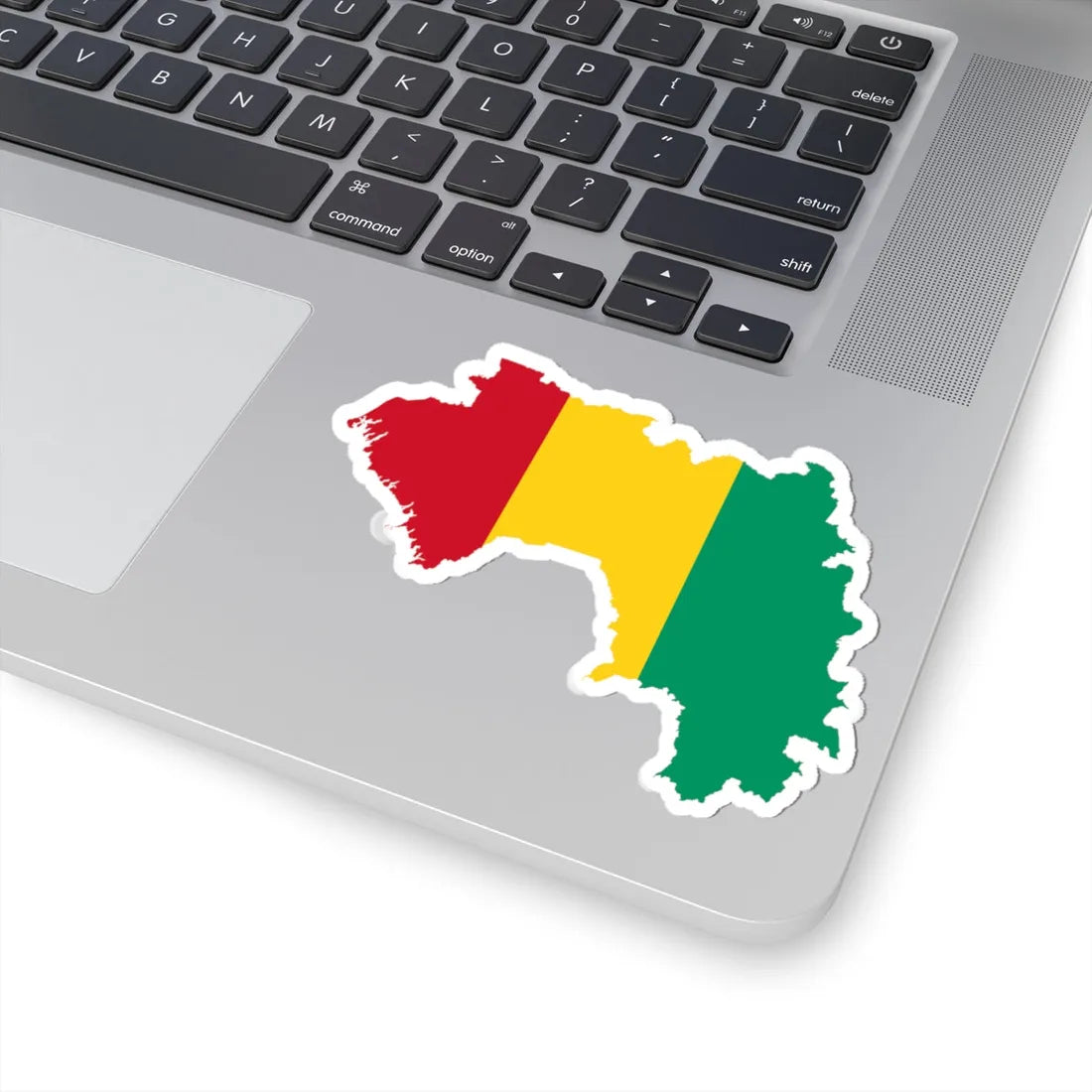 Flag map of Guinea (Guinea) STICKER Vinyl Kiss-Cut Decal - The Sticker Space