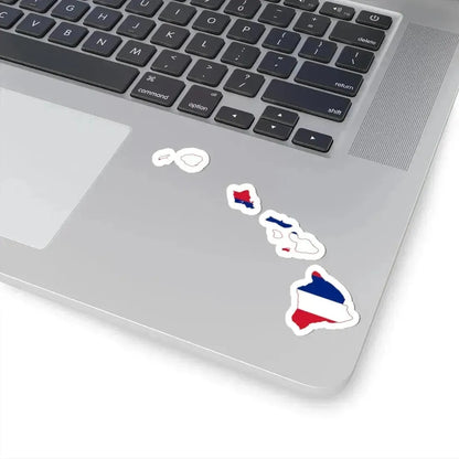 Flag-map of Hawaii (United States) STICKER Vinyl Kiss-Cut Decal - The Sticker Space