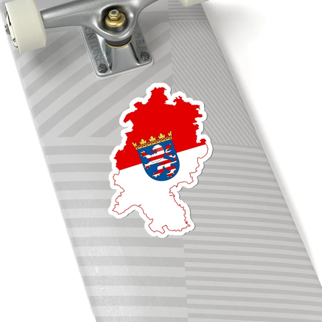 Flag map of Hesse (Germany) STICKER Vinyl Kiss-Cut Decal - The Sticker Space