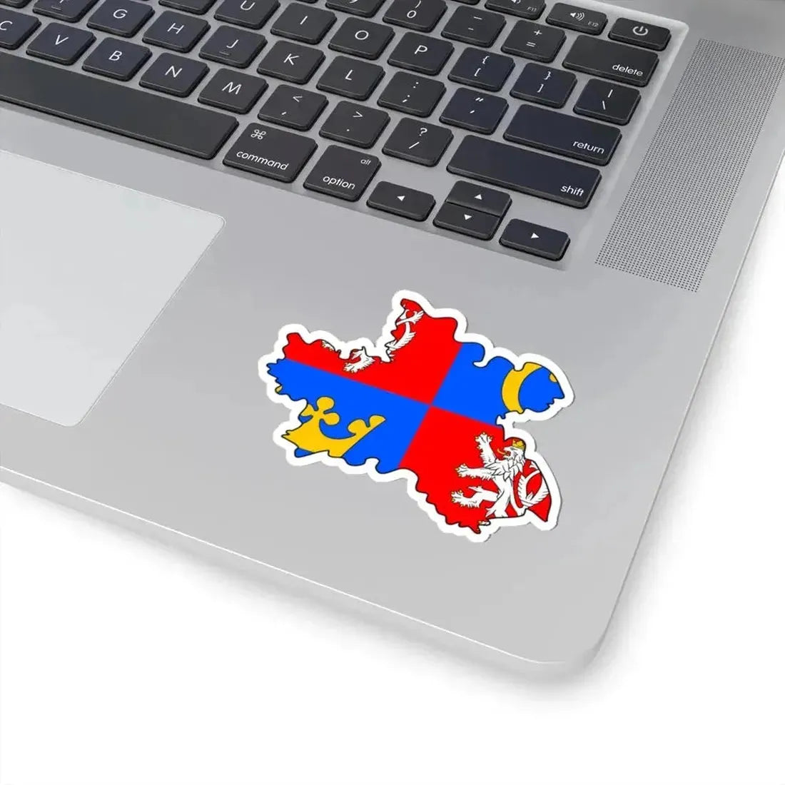 Flag-map of Hradec Kralove Region (Czech Republic) STICKER Vinyl Kiss-Cut Decal - The Sticker Space