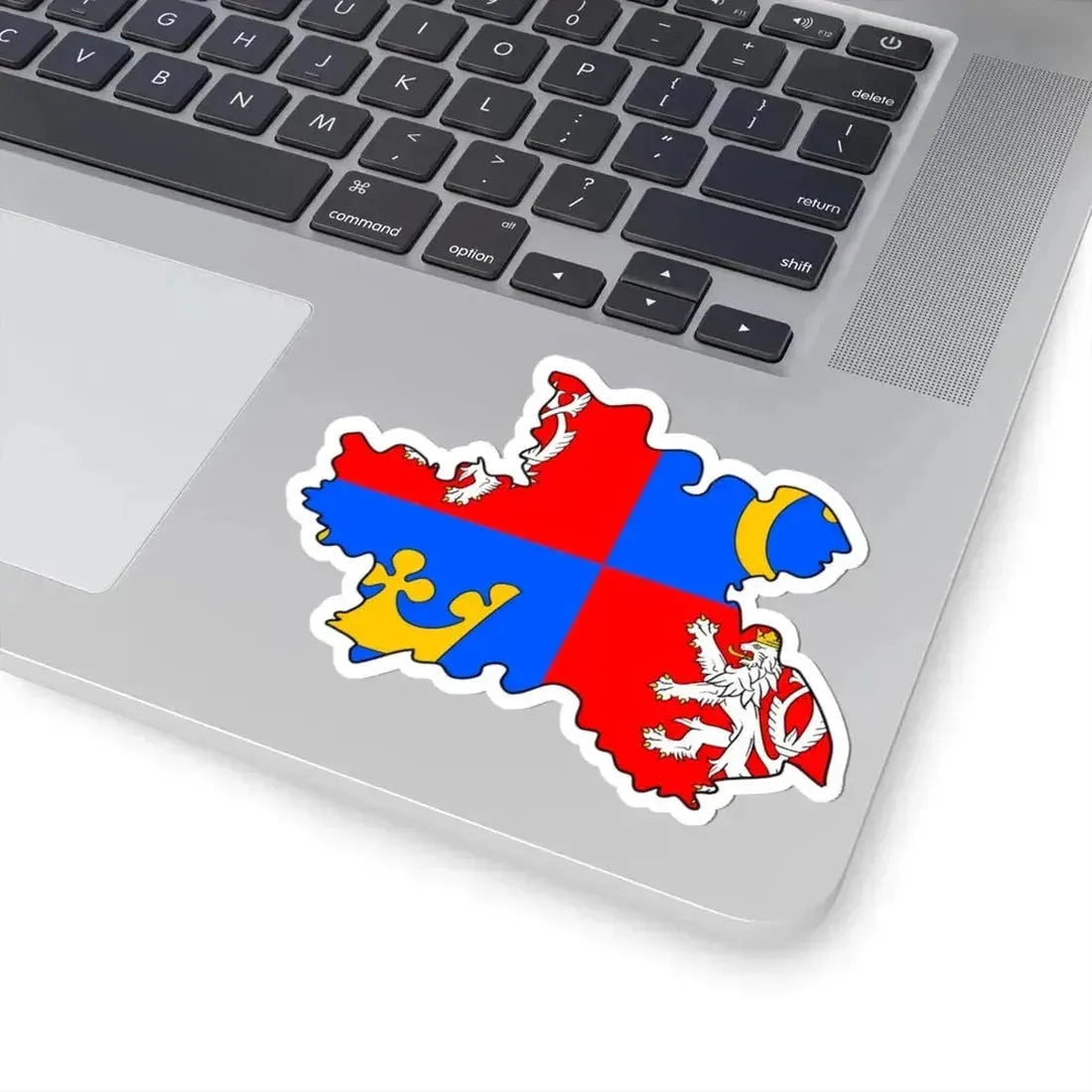 Flag-map of Hradec Kralove Region (Czech Republic) STICKER Vinyl Kiss-Cut Decal - The Sticker Space