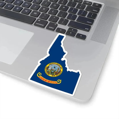 Flag-map of Idaho (United States) STICKER Vinyl Kiss-Cut Decal - The Sticker Space