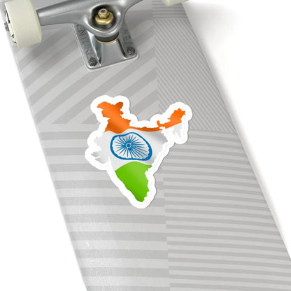 Flag map of India (India) STICKER Vinyl Kiss-Cut Decal - The Sticker Space