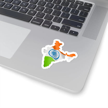 Flag map of India (India) STICKER Vinyl Kiss-Cut Decal - The Sticker Space