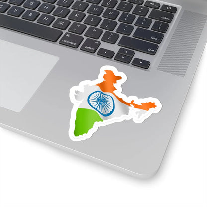 Flag map of India (India) STICKER Vinyl Kiss-Cut Decal - The Sticker Space