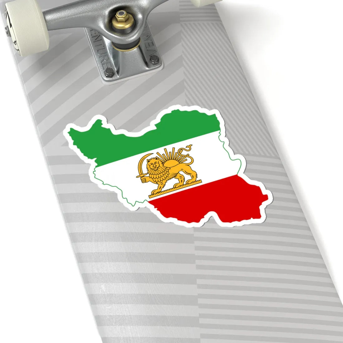 Flag-map of Iran 1964-1980 (Iran) STICKER Vinyl Kiss-Cut Decal - The Sticker Space