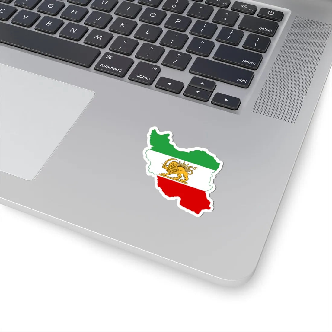 Flag-map of Iran 1964-1980 (Iran) STICKER Vinyl Kiss-Cut Decal - The Sticker Space