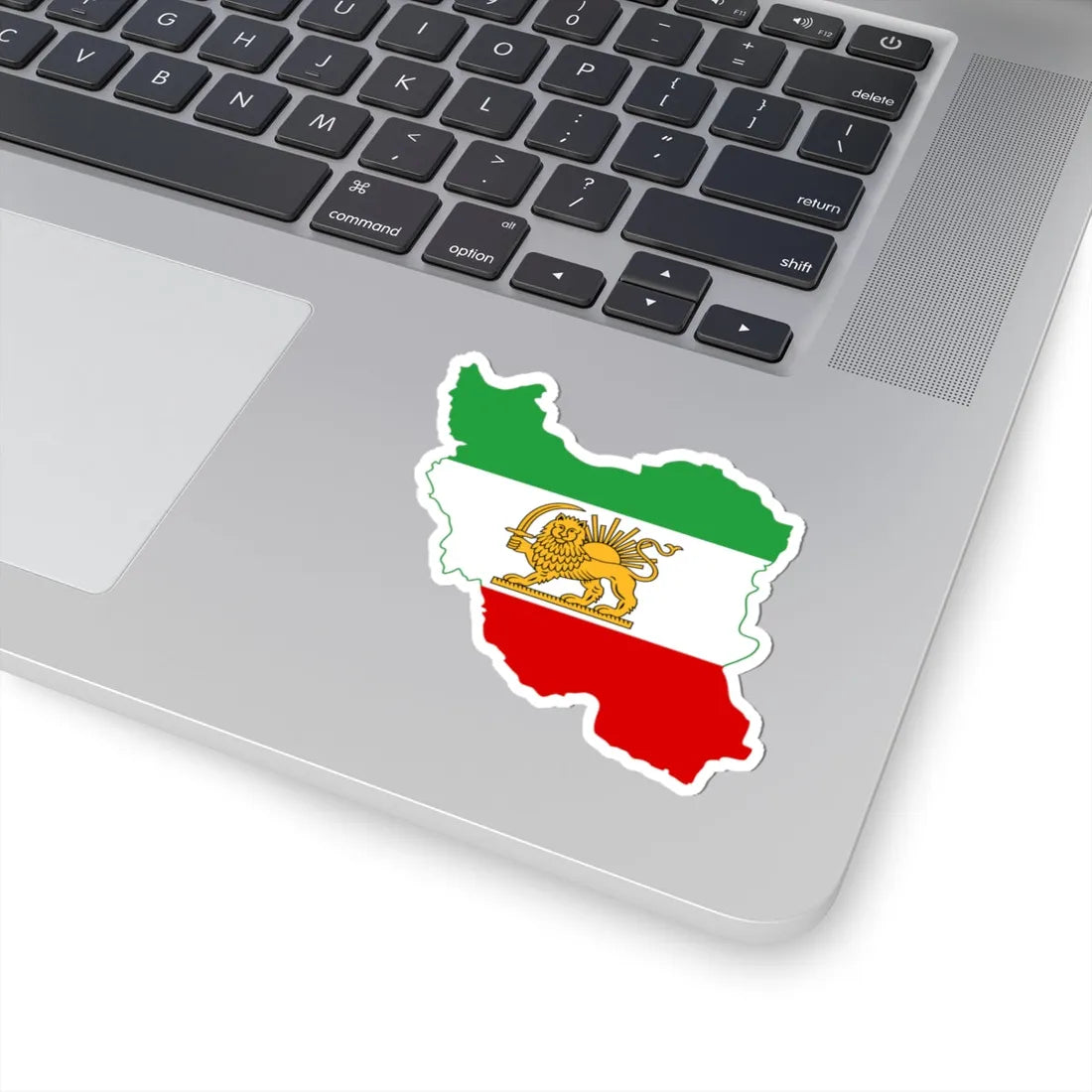 Flag-map of Iran 1964-1980 (Iran) STICKER Vinyl Kiss-Cut Decal - The Sticker Space
