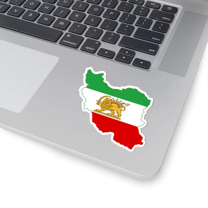 Flag-map of Iran 1964-1980 (Iran) STICKER Vinyl Kiss-Cut Decal - The Sticker Space