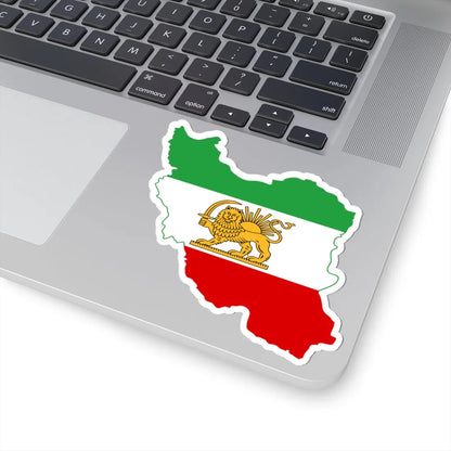 Flag-map of Iran 1964-1980 (Iran) STICKER Vinyl Kiss-Cut Decal - The Sticker Space