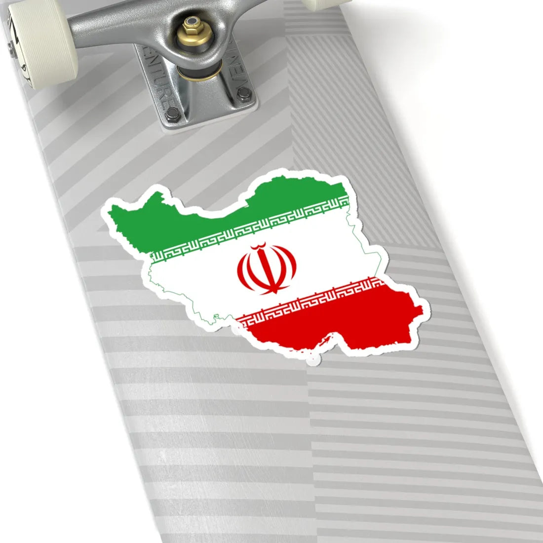 Flag-map of Iran precise boundaries (Iran) STICKER Vinyl Kiss-Cut Decal - The Sticker Space