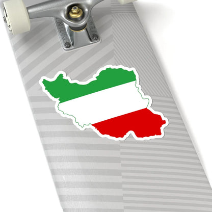 Flag-map of Iran tricolour (Iran) STICKER Vinyl Kiss-Cut Decal - The Sticker Space